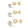 Rachel Zoe Round CZ Stud Earrings, Set of 3 Pairs, in 14K Gold Over
Sterling Silver