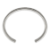 Titanium Polished with Black Rubber Design Cuff Bangle