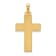 14K Yellow Gold Brushed and Polished Latin Cross Pendant