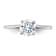 Rhodium Over 14K White Gold 1 ct. D E F Pure Light Round Moissanite
Solitaire Ring