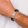 Black Silicone and Stainless Steel Brushed with Red Enamel Stretch
Medical ID Bracelet
