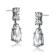 CZ Teardrop Drop Earrings In Sterling Silver