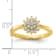 14K Yellow Gold Lab Grown Diamond SI1/SI2, G H I, Cluster Ring