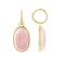 Pink Conch Shell Earrings In 18K Gold Over Sterling Silver 20x12mm