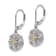 Sterling Silver Rhodium-plated with 14K Accent Diamond Vintage Earrings