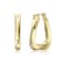 Twisted Wavy Hoop Earrings In 14K Gold Over Brass