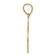 14k Yellow Gold 3D Passion Cross Charm