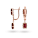 Garnet Octagon 14K Rose Gold Over Sterling Silver Drop Earrings