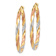 14k Yellow Gold and Rhodium Over 14k Yellow Gold 1 5/16" Satin
Twisted Hoop Earrings