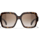 Chanel Dark Havana Square Frames with "CC" Accent/Brown
Gradient Lens Sunglasses