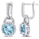 5.63ctw White Topaz and Sky Blue Topaz Earrings in Sterling Silver