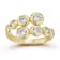 Rachel Zoe CZ Bubble Bypass Ring in 14K Gold Over Sterling Silver