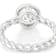 Bezel Set Moissanite Solitaire Ring With Rope Textured Band In
Platinum-Enhanced Sterling Silver