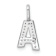 14K White Gold Diamond Letter A Initial Pendant