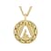 Cardano Initial A Pendant Necklace In 18K Gold Over Bronze