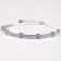 Rhodium Over Sterling Silver Oval Tanzanite and White Zircon Bolo
Bracelet 1.1ctw