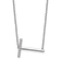 Rhodium Over 14k White Gold Sideways Diamond Initial T Pendant Cable
Link 18 Inch Necklace