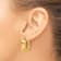14k Yellow Gold 7/8" Polished Square Hoop Earrings