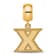 14K Yellow Gold Over Sterling Silver LogoArt Xavier University Small
Dangle Bead
