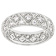 Geometric Design CZ Eternity Band Ring In Sterling Silver