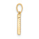 14k Yellow Gold Diamond Letter T Initial Pendant