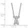 Rhodium Over Sterling Silver MLB LogoArt Los Angeles Angels Small
Pendant Necklace