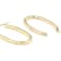 Diamond-Cut Oval Hoop Earrings In 14K Gold