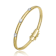 CZ Bangle Bracelet In 14K Gold Over Brass