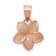 14k Rose Gold Polished and Textured Mini Plumeria Pendant