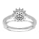 Rhodium Over 14K White Gold Lab Grown Diamond SI1/SI2, G H I, Cluster Ring