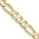 10k Yellow Gold 7.5mm Concave Open Figaro Link Bracelet