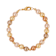 Gold Tone Multi Color Round Bead Bracelet