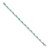Rhodium Over 10k White Gold Diamond and Emerald Bracelet