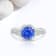 14K White Gold Round Tanzanite and Diamond Ring, 1.41ctw