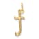 10K Yellow Gold Polished Letter t Initial Charm