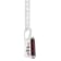 12x8mm Pear Shape Garnet With Diamond Accents Rhodium Over Sterling
Silver Pendant with Chain