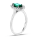 Emerald and Diamond Ring in 14k White Gold 1.37ctw