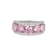 Pink And White Cubic Zirconia Platinum Over Sterling Silver Ring 8.04ctw