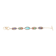 Barse Jewelry Multi-Gemstone Gold Tone Concho  Link Bracelet