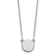 Rhodium Over 14k White Gold Tiny Circle Block Letter V Initial Pendant
Cable Link 18 Inch Necklace