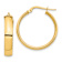 14k Yellow Gold 1" High Polished Hoop Earrings