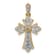 14K Two-tone Gold Diamond Fancy Cross Pendant