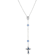 Symbols Of Faith Silver Tone Base Metal Simulated Pearl Blue Crystal and
Blue Enamel Rosary