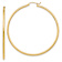 14k Yellow Gold 2 3/16" Diamond-Cut Round Tube Hoop Earrings