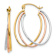 14k Yellow Gold, 14k White Gold and 14k Rose Gold 1/2" Hoop Earrings