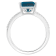 10x8mm Emerald Cut London Blue Topaz and 1/10 ctw Diamond Rhodium Over
Sterling Silver Ring