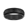 7mm Diagonal-Cut Comfort Fit Band in Black Tungsten Carbide with Satin Finish