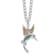 Rhodium Over Sterling Silver Cubic Zirconia Crystal Hummingbird 16 Inch
with 2" Extension Necklace