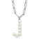 Rhodium Over Sterling Silver 3-5.5mm Freshwater Cultured Pearl LETTER J
18-inch Necklace