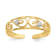 14K Yellow Gold .02ct Diamond Scroll Toe Ring